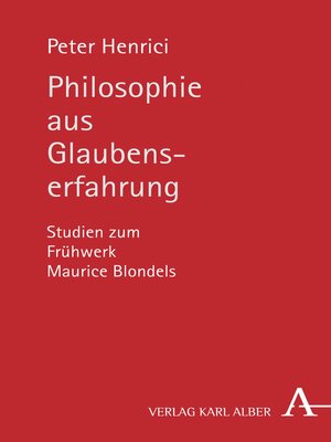 cover image of Philosophie aus Glaubenserfahrung